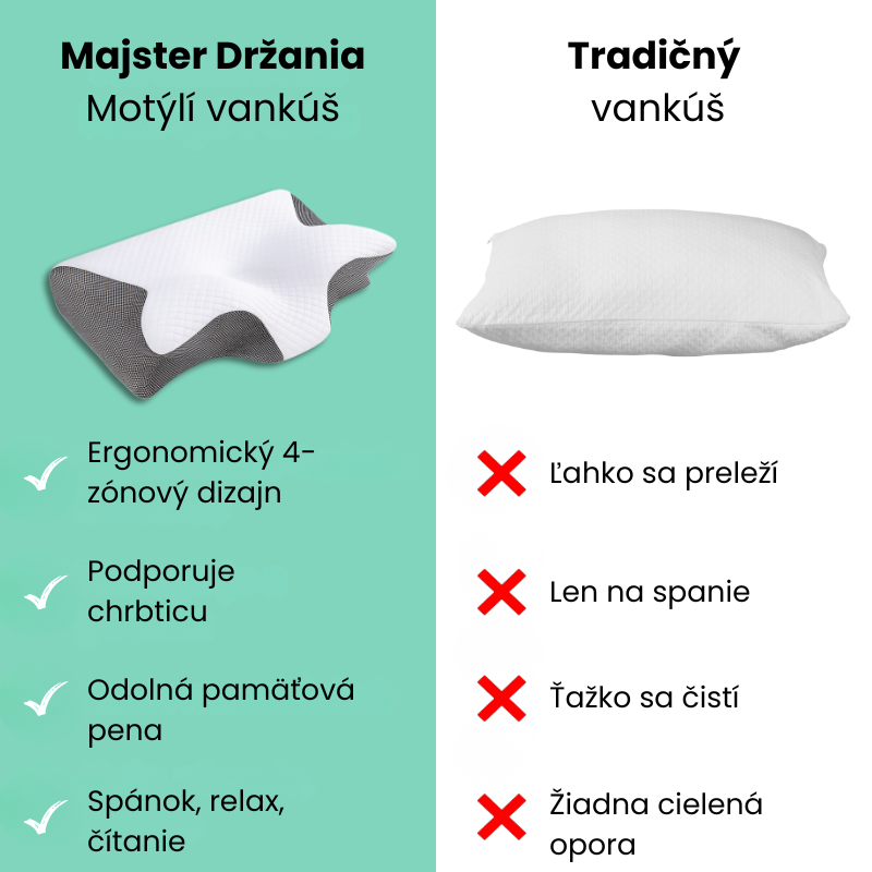 Vankúš navrhnutý pre hlbší a regenerujúci spánok
